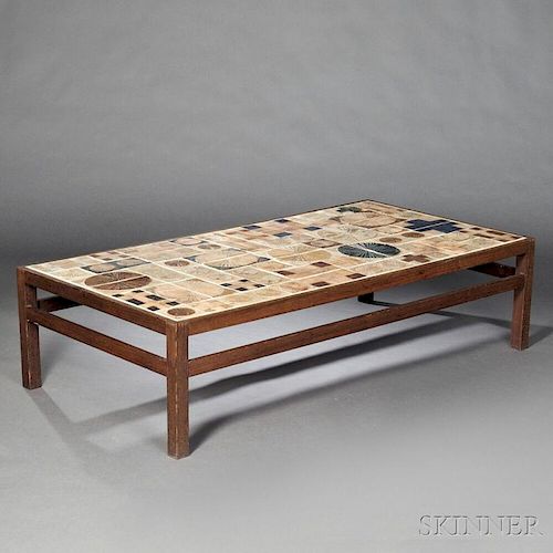 Mid-Century Modern Tile-top Coffee Table