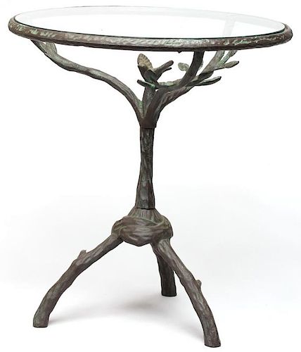 After Diego Giacometti- Bronze Gueridon