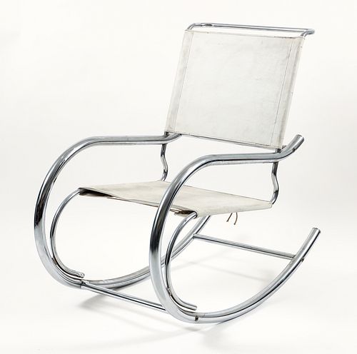 Mies Van Der Rohe Style Bauhaus Chrome Rocking Chair for sale at auction on  30th September | Concept Art Gallery