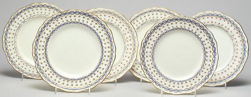 Set of 6 Cauldon English Porcelain Plates