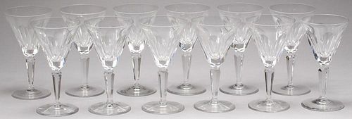 12 Waterford "Sheila" Crystal Claret Wine Glasses