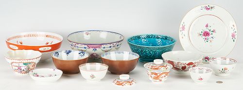 15 Pcs. Chinese Export Porcelain incl. Batavia Ware