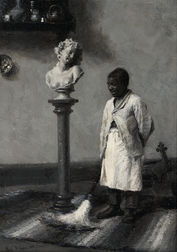 Philip B. Hahs, O/B Grisaille Painting, 1881