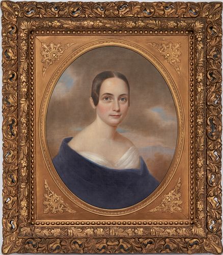 O/C Portrait of Ann Coleman Overton Brinkley, by or after John Wood Dodge