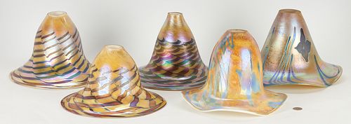 5 Studio Art Glass Lamp Shades