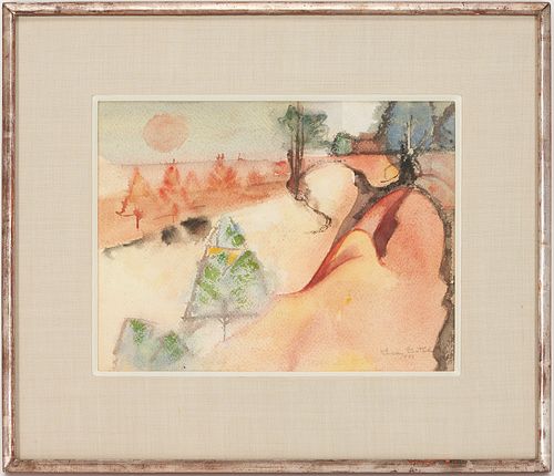 Lee Gatch W/C "The Passing Land," 1939, Exhibited