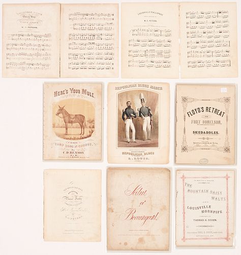 Group Early Southern and Civil War Era Sheet Music