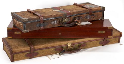 3 Antique Gun Cases Incl. Westley Richards, James Purdey