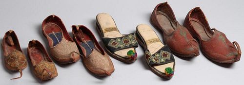 4 Pairs of Vintage Turkish "Aladdin Slipper" Shoes