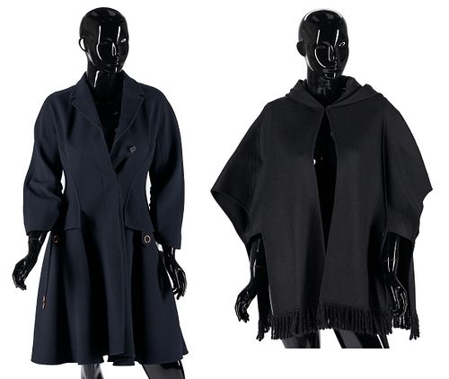 Dior Manteau Wool Coat & Double-Face Cape