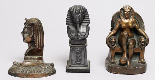 3 Vintage Ancient Egyptian-Style Figures