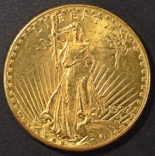 1927 $20  GOLD ST. GAUDENS CH BU