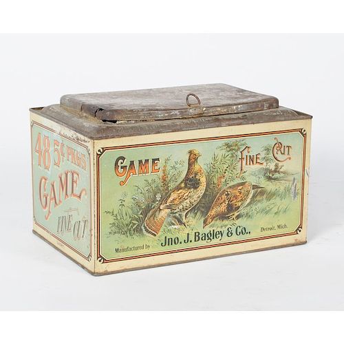 Game Fine Cut  Tobacco Tin Box