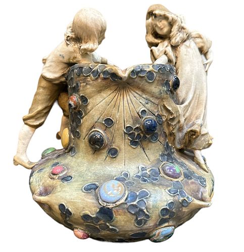 Austrian Jeweled Amphora Vase 