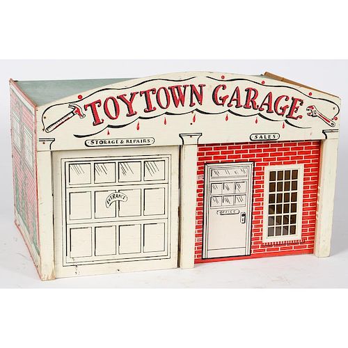 Toytown  Wood and Cardboard Garage