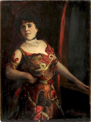 ARNULF DE BOUCHE PORTRAIT OF A FEMALE DANCER. 1901