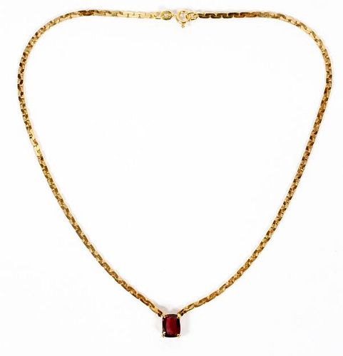 2.05 CT RED SPINEL NECKLACE
