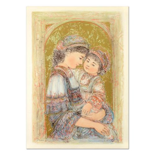 Edna Hibel (1917-2014), "Mother and Child of Thera" Limited Edition Lithograph, Numbered and Hand Signed with Certificate of Authenticity.