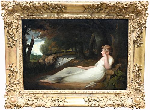 George Romney (1734 - 1802) "Psyche in a Wood"