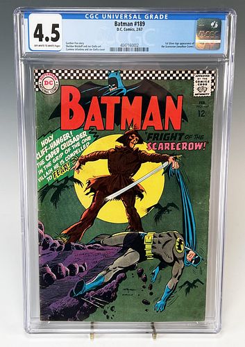 BATMAN #189 CGC 4.5 (D.C. COMICS, 1967)