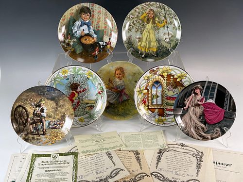 NURSERY RHYMES COLLECTOR PLATES WITH COAS