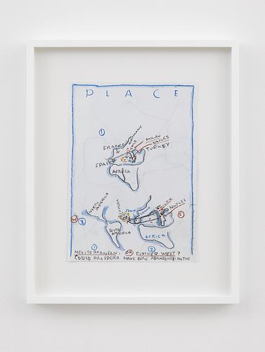 Rose Wylie, "Place; map"