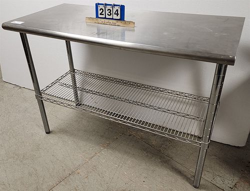 STAINLESS STEEL WK TABLE 35 1/2"H X 50"W X 23 1/2"D