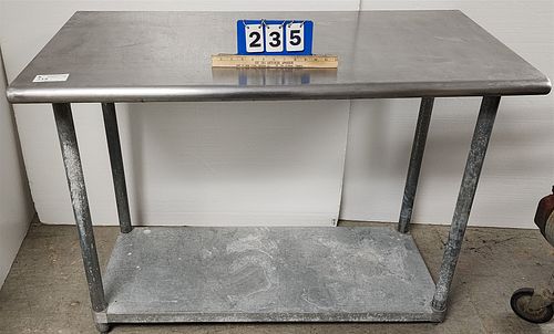 STAINLESS STEEL WK TABLE 34 1/2"H X 4'W X 24"D
