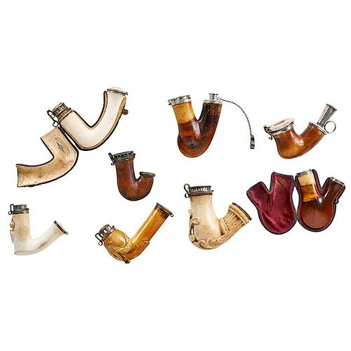 SILVER MOUNTED MEERSCHAUM PIPES