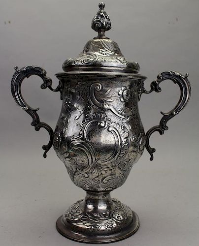 Antique English Sterling Silver Loving Cup