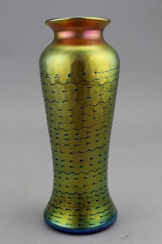 Signed Tiffany Favrile Glass Vase