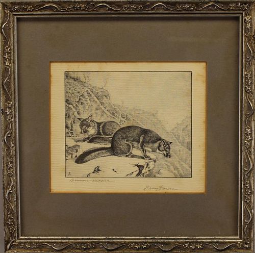 Benson Bond Moore (1882 - 1974) "Gray Foxes"