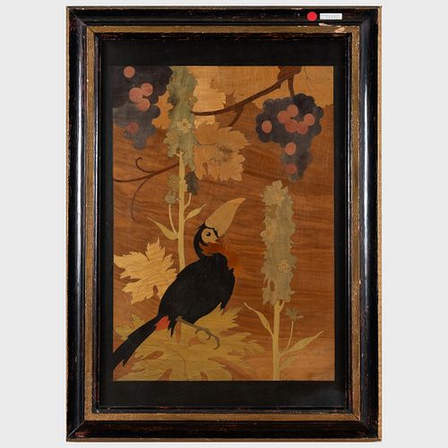 Frank Brangwyn (1867-1956): Marquetry Panel with Toucan