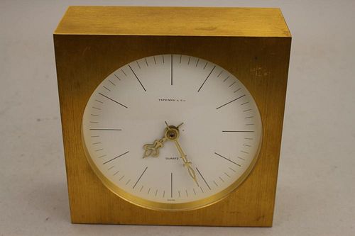 Brass Tiffany & Co. Quartz Clock