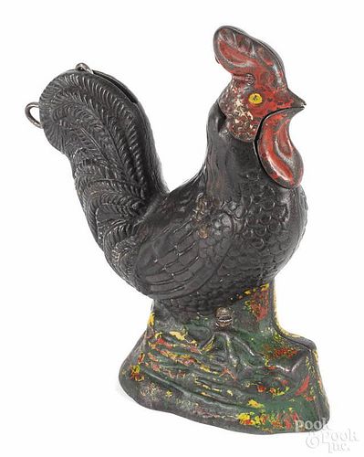 Cast iron Rooster mechanical bank.