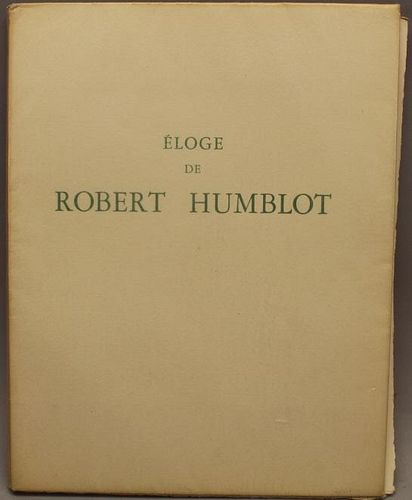 Book of Robert Humblot (1907 - 1962) Lithographs