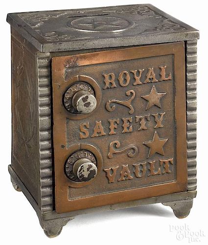 Cast iron Royal Safety Vault combination bank, 6 3/4'' h.