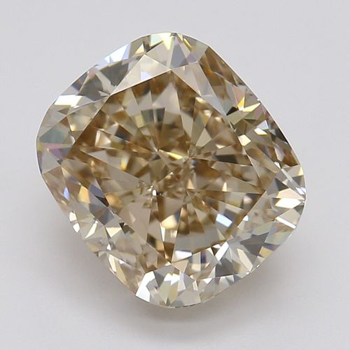 2.01 ct, Natural Fancy Light Brown Even Color, VVS2, Cushion cut Diamond (GIA Graded), Appraised Value: $16,000 