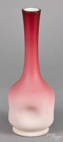 Peach blow bottle vase, late 19th c., 12 3/4'' h.