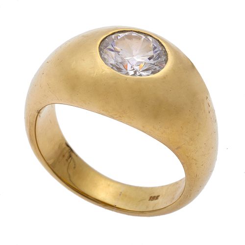 Diamond, 18k Yellow Gold Ring