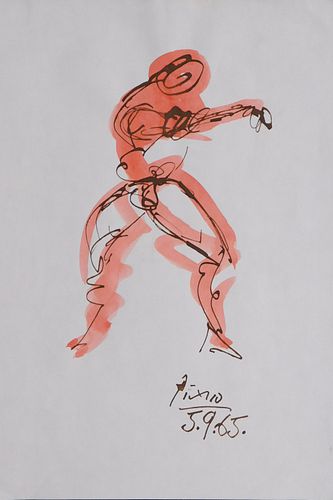 Pablo Picasso Attributed: Red Dancer