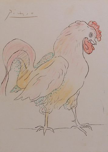 Style of Pablo Picasso:  Rooster