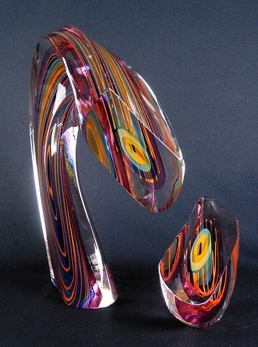 Harvey K. Littleton glass sculpture