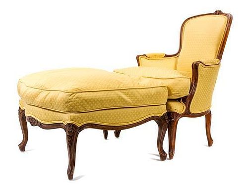 A Louis XV Style Duchesse Brisee Height 35 inches x length (overall) 53 inches.