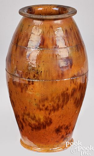 Jacob Medinger redware vase or crock