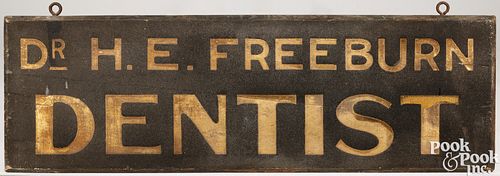 Painted double-sided trade sign, 19th c.