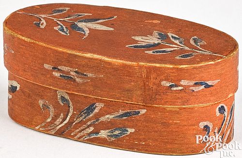 Small Pennsylvania painted bentwood box, 19th c.