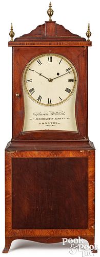 Massachusetts Federal mahogany shelf clock