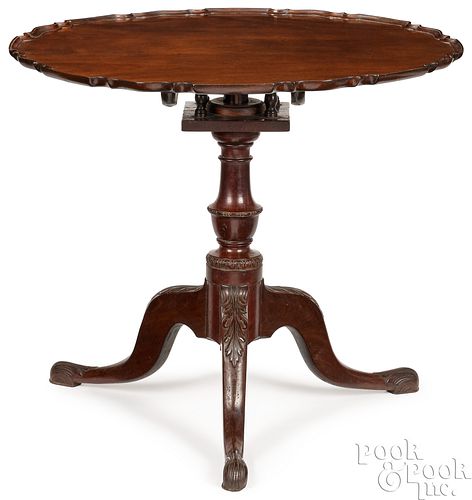 George III mahogany pie crust tea table, ca. 1765