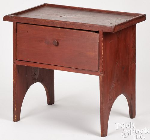 New England painted pine work bench, mid 19th c.